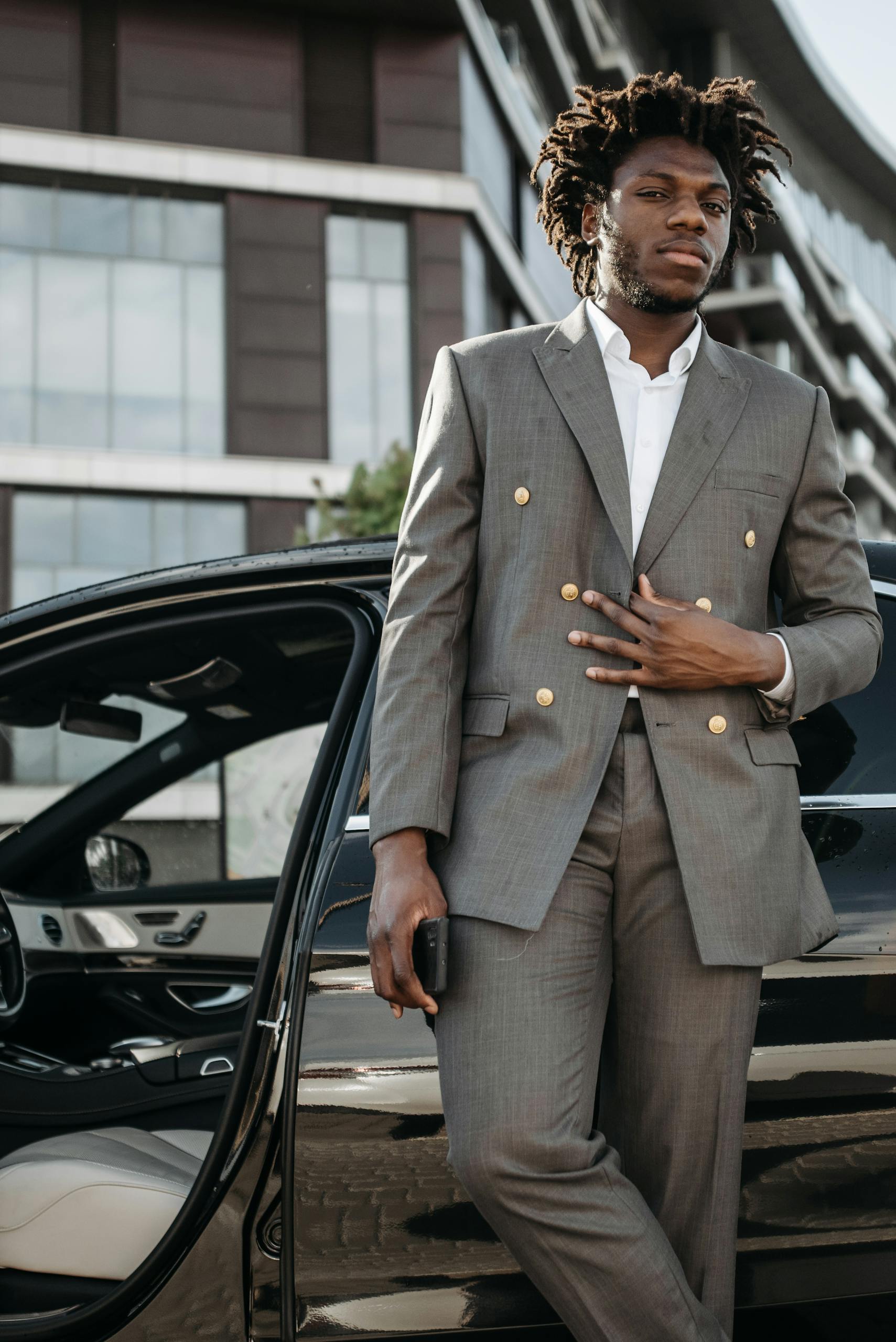 A Man in Gray Suit